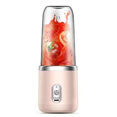 Juicer - DIFFERENTLY - Mini USB Blender - 6 Blades - Pink - For Shakes and Smoothies