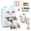 Mini portable Bluetooth thermal printer, 3 rolls of color paper, compatible with Android/iOS, blue 1
