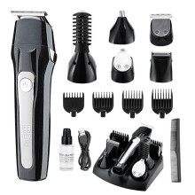5-in-1 Multi-Purpose Trimmer for Men, Rechargeable Professional Beard Trimmer, Men's Grooming Set, Black