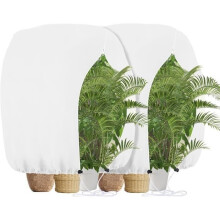 Winter Plant Cover for Outdoors 120x180cm, Frost Protection Cover, Protective Cover with Drawstring
