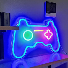 COOVEE LED Neon Sign - Game Controller - 38x25cm - USB Charging - Adjustable Brightness