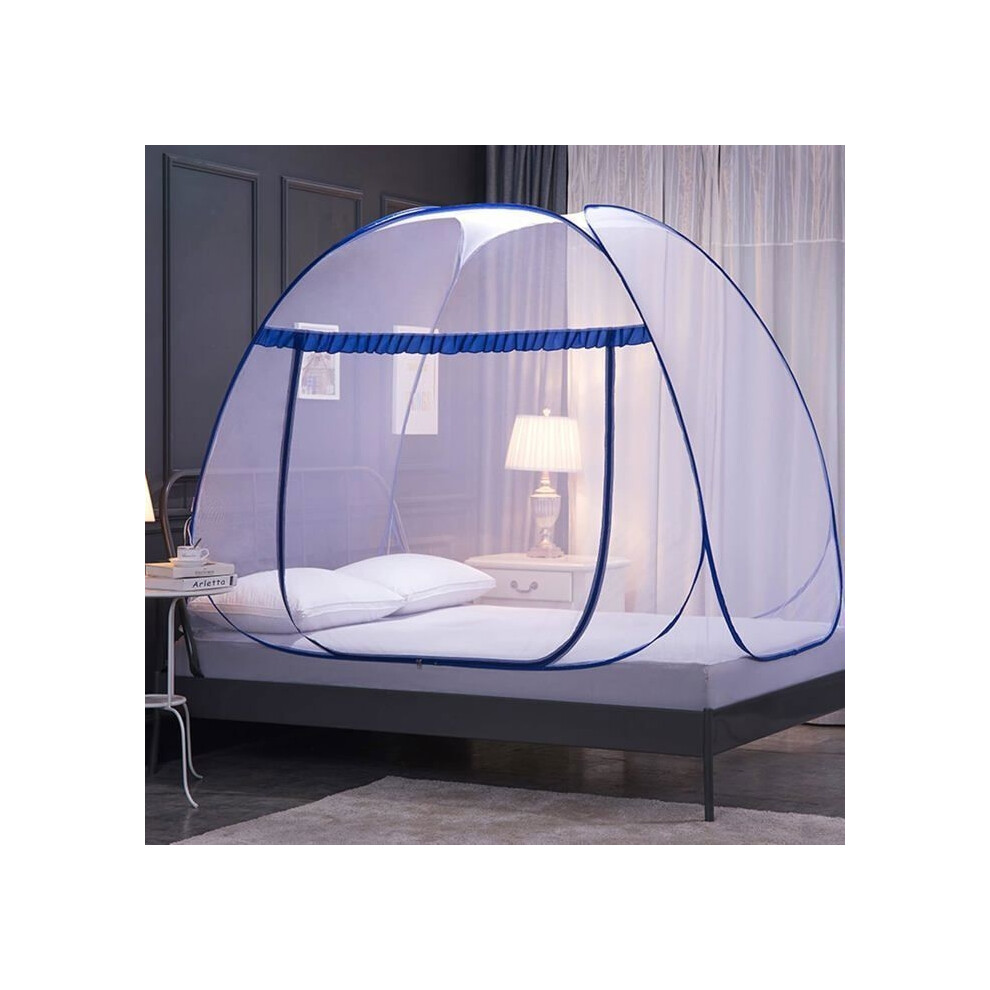 Zree Moustiquaire De Lit Pop-Up L200xw180xh150cm Double/Queen Pliable Fond Maille Bébé/Adulte Aihontai
