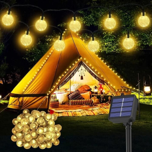 String lights - LECOO - 100 Warm White LEDs - 12.1m - 8 Modes - IP65 Waterproof