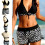Costume da bagno a due pezzi da donna METISBOX - Push-up + pantaloncini - Bianco e nero 1