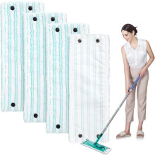 Replacement microfiber covers, 4 pieces for Leifheit Clean Twist M Micro Duo mop cover set - 42 x 15.5 cm
