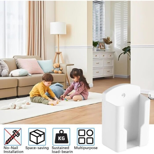Storage Box - Not Specified - 6 Pcs - Self-Adhesive - Wall Mounted - White 2