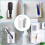 Storage Box - Not Specified - 6 Pcs - Self-Adhesive - Wall Mounted - White 4
