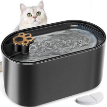 BYONDSELF 3L Cat and Dog Water Fountain, Silent Cat Water Dispenser with Replaceable Filter