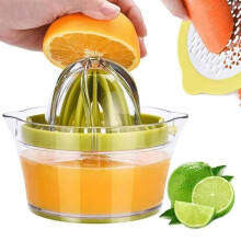 Spremiagrumi, spremiagrumi manuale per limoni con grattugia integrata, spremiagrumi multifunzionale per frutta, carote,