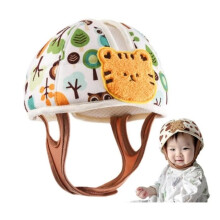 Baby-Schutzhelm, atmungsaktive Baumwolle, verstellbarer Absturzschutzhelm, Antikollisionsmütze für Säuglinge
