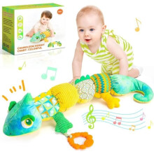 Baby Toy 0-6 Months Chameleon Plush Toy Montessori Sensory Toy Early Learning 0-6 Months Gift for Baby Boy Girl 0-6 Months