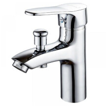Bathtub faucet, single-hole dual-use hot and cold water faucet, alloy shower mixer tap, bathroom shower faucet, label