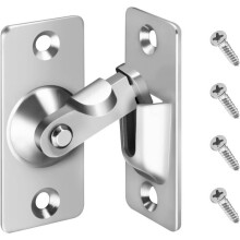 90 Degree Right Angle Door Lock, Sliding Door Latch, Precision Molded Stainless Steel Angle
