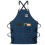 (Blue) Chef Apron, Adjustable Cross Back Canvas Apron,waterdrop Resistant Multipurpose 1