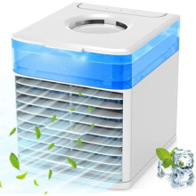 Mini Portable Air Conditioner, Silent Mobile Air Conditioner, Mini Air Cooler Fan with Soft Night Light