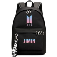 Zaino JIMIN Kpop BTS Bangtan Boys Borsa scolastica Borsa a tracolla da viaggio Jungkook - Nero