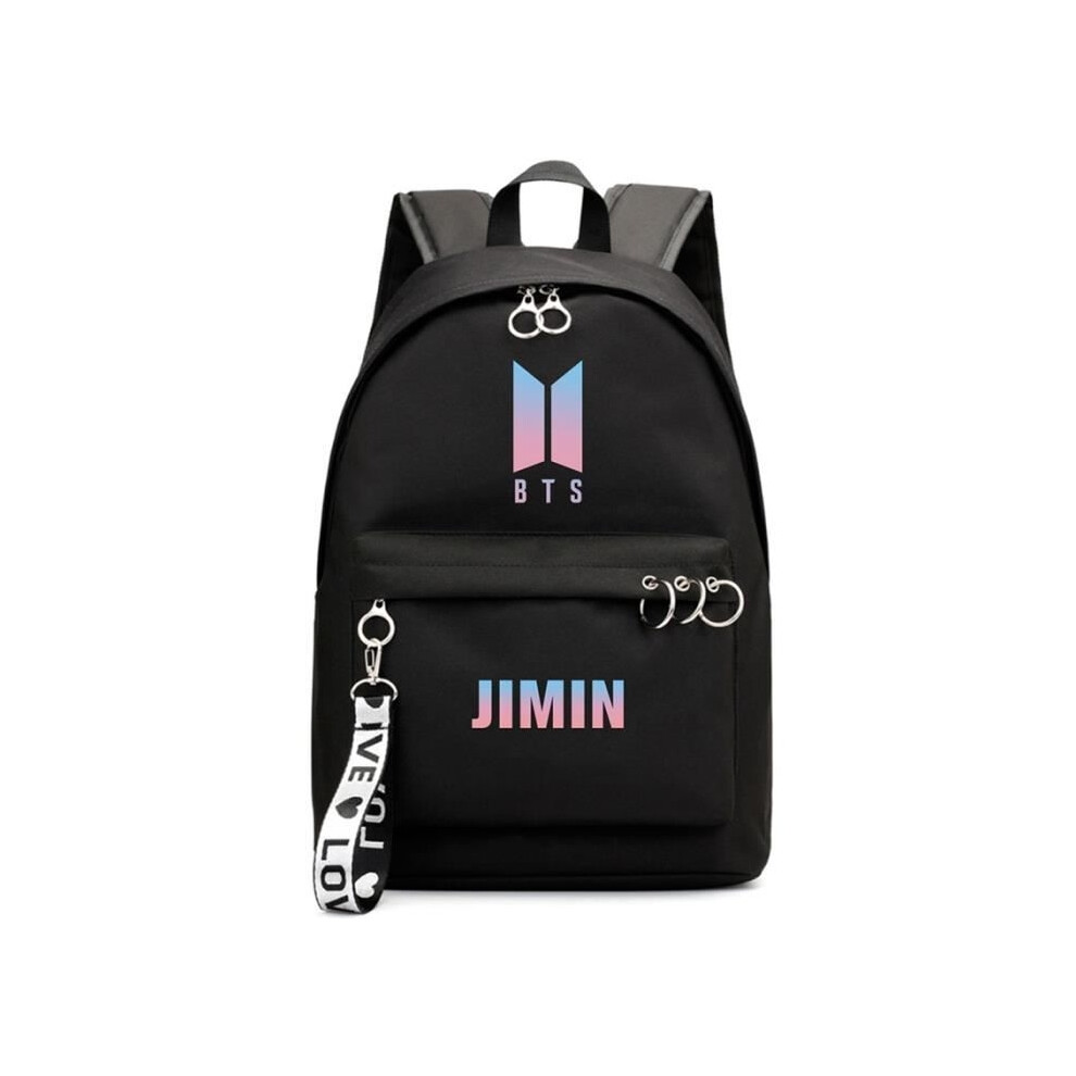 Jimin Kpop Bts Backpack Bangtan Boys School Bag Travel Shoulder Bag Jungkook- Black 9301941275337