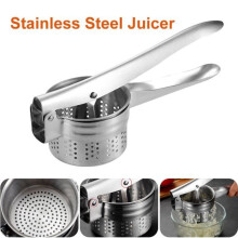 Multifunctional Manual Fruit Press, 410 Stainless Steel - Manual Juice Extractor Tool - Easy to Use - For Camping, Travel