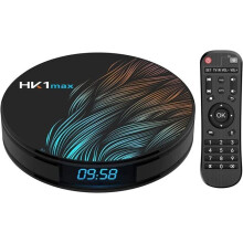 Android TV Box, HK1 Max RK3318 Quad-Core Android 9.0 TV Box 4GB RAM/32GB ROM Supporto Wi-Fi 2.4Ghz/5.0Ghz Bluetooth 4.0, 4K HDMI