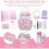 Transparent backpack - LECOO - Pink - Durable PVC - Multiple pockets - Ideal for children 2