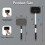 Car Cleaning Brush, Windshield Cleaning Brush with Telescopic Handle and 6 Microfiber Pads, Extendable Brush 2