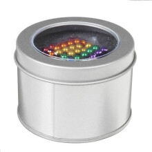 TEMPSA - Cubo magnetico da 5 mm con 216 perline - Giocattolo per bambini con scatola in metallo