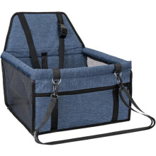 CESTINO TRASPORTATORE, Seggiolino auto per cani, Extra stabile, per cani di piccola e media taglia, Tessuto Oxford, Traspirante, Blu