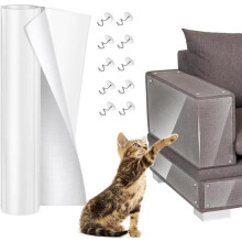 Cat Furniture Protector, Anti-Scratch Sofa Protector with 10 Screws, Anti-Scratch Sofa Protector, Scratch Protection, Anti-Scratch 20cm*3m