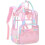 Transparent backpack - LECOO - Pink - Durable PVC - Multiple pockets - Ideal for children 1