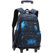 Pencil Case and School Bag with Wheels - LECOO - Black - School Pencil Case and Backpack - For Children 6-16 Years Old - Lightweight and Practical