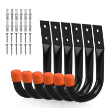 Heavy-duty storage hooks for wall-mounted ladders, garages, bicycles, tools, and garden sheds