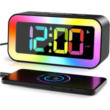 LED Wake-Up Light Radio Alarm Clock with Light, Bedside Lamp, 20 Brightness Levels, Sunrise and Sunset Simulator, 2 Alarms