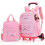 Rolling Backpack - LECOO - Girl's Model - Pink - 6 Wheels - Comfortable and Practical 1