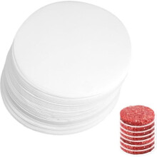 500pcs Burger Discs, 11cm Parchment Paper, Hamburger Press Paper, Burger Paper, Oval Ground Beef Paper, For Baking