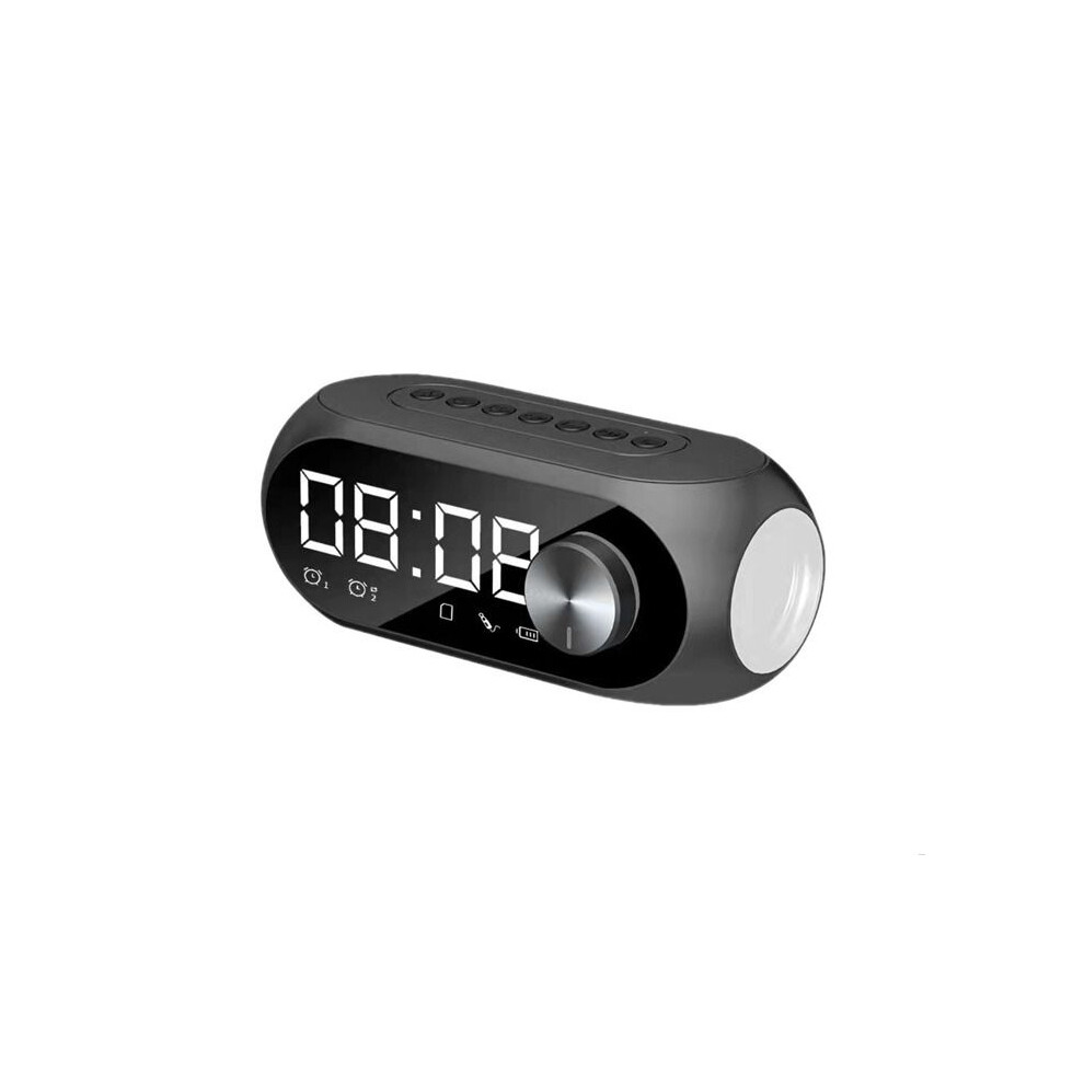 Multifunctional Rechargeable Bluetooth Speaker With Wireless Hi-Fi Stereo Clock And Dual Alarm Clock 9301941276549