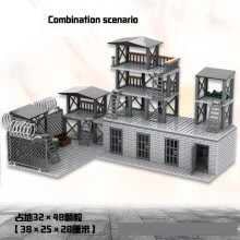 (ACD.brig)Upgrade Military Base Building Block Sets DIY WW2 Army War scene model Blocks Boys Toys