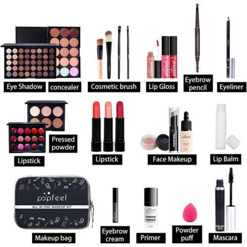 Makeup Set - NETBOAT - All-in-One Kit - Multicolor - Pink - Practical and Complete 1