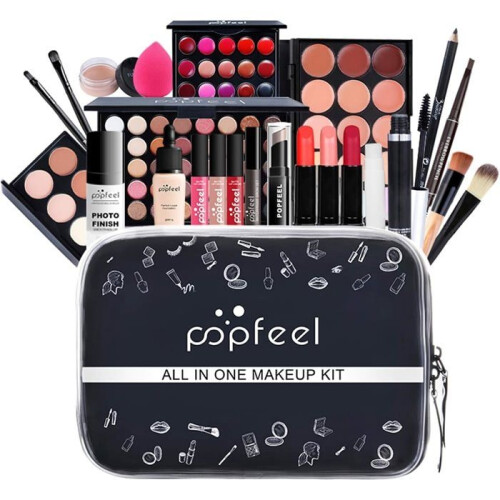 Makeup Set - NETBOAT - All-in-One Kit - Multicolor - Pink - Practical and Complete 2