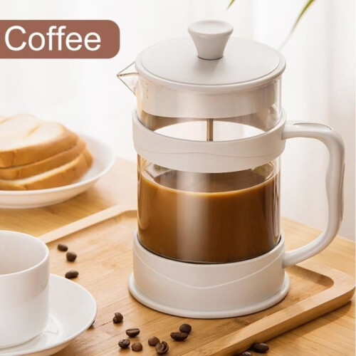 French Press Coffee Maker - 350ML - WHITE 1