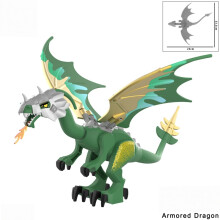 -7Creative MOC Medieval Dragon Toy - Movable Wings, Dino-Inspired Design, Compatible Bricks Give toys to boys