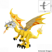 -4Creative MOC Medieval Dragon Toy - Movable Wings, Dino-Inspired Design, Compatible Bricks Give toys to boys