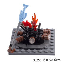 (B8-55-2)MOC Notice Board Building Blocks Bee Farm Fountain Bonfire Stove Medieval Town Street View Water Wall Bridge Road Sign Brick Toy