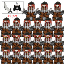 -458pcs/lot The Elves Soldier Orcs Army Figures LOTR Armor Guard Warrior Archer Medieval Knights Building Blocks Bricks toys gifts