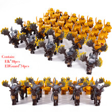 -28pcs/lot The Elves Soldier Orcs Army Figures LOTR Armor Guard Warrior Archer Medieval Knights Building Blocks Bricks toys gifts