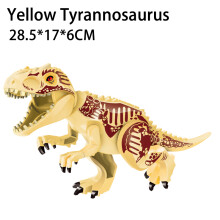 (77028-3)Jurassic Dinosaurs Building Blocks Indominus Rex DIY Big Size Tyrannosaurus Action Figure Models Children Toys Animals Gifts