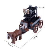 (B11-21)MOC Notice Board Building Blocks Bee Farm Fountain Bonfire Stove Medieval Town Street View Water Wall Bridge Road Sign Brick Toy