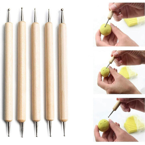 (23PCS) 11/12/23Pcs Polymer Clay Tools Modeling Clay Sculpting Tools Kits for Pottery Sculpture Wooden Dotting Tools 1