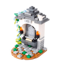 (B4-62-1)MOC Notice Board Building Blocks Bee Farm Fountain Bonfire Stove Medieval Town Street View Water Wall Bridge Road Sign Brick Toy