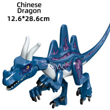 (77089A)Jurassic Dinosaurs Building Blocks Indominus Rex DIY Big Size Tyrannosaurus Action Figure Models Children Toys Animals Gifts