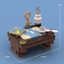 (B34-3-2)MOC Notice Board Building Blocks Bee Farm Fountain Bonfire Stove Medieval Town Street View Water Wall Bridge Road Sign Brick Toy